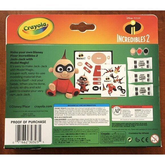 CRAYOLA Disney Pixar Model Magic INCREDIBLES 2 Character Creations JACK-JACK NEW - Picture 2 of 2